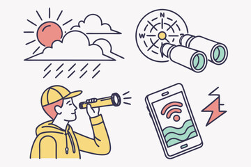 cartoon character of man with megaphone