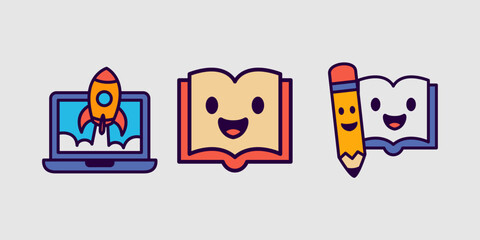 education mascot cartoon element