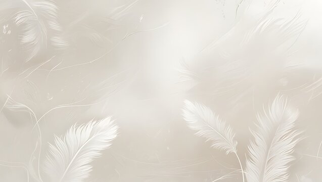 White background with white soft fethers