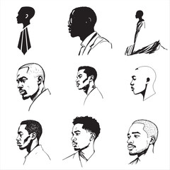 Fototapeta premium set of African Man