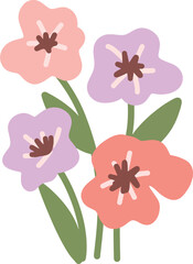 A charming bouquet of colorful flowers in full bloom