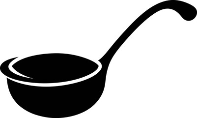 Water Ladle Silhouette Vector Illustration 