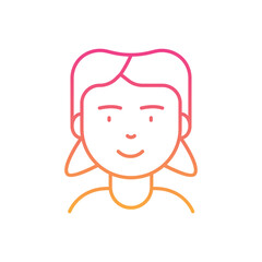 Obraz premium Female Child Icon vector