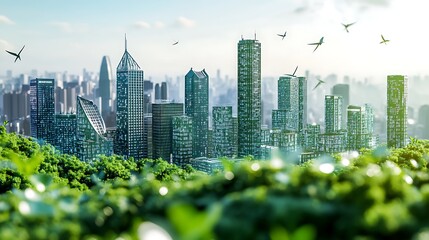 Eco friendly cityscape