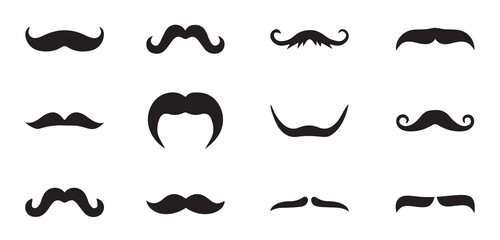 set of mustaches. set of mustache vector. set of mustache. collection of mustaches