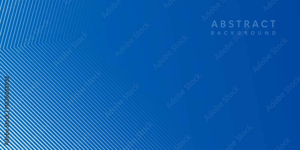 Wall mural blue abstract background with fading white lines, simple and clean vector design