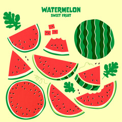 다양한 종류의 수박