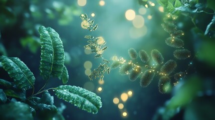 Ethereal forest foliage