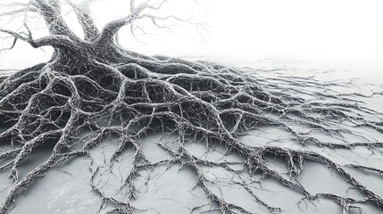 Extensive tree root system