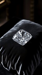 Flawless square cut diamond