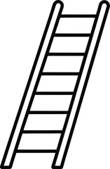 Climbing Ladder Outline Icon Vector.