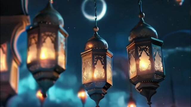 Beautiful greeting card with holiday composition for celebrate Ramadan