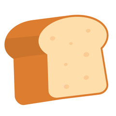 White bread cartoon vector icon flat illustration, bread clip art, clip art of bread, clip art for bread, plain bread vector image