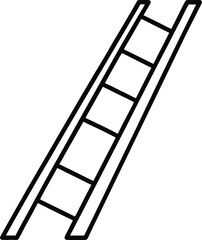 Minimalist Climbing Ladder Line Art.