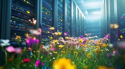 Floral server room