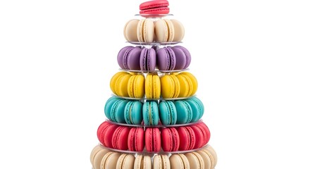 Delicious macarons tower colorful french macarons dessert pastry sweet treat bakery confectionery macaron
