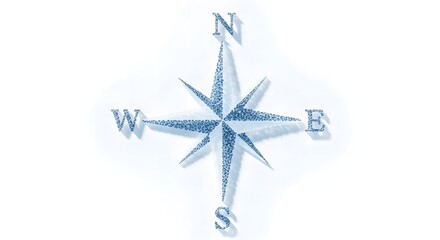 Fototapeta premium Compass rose north south east west navigation direction travel orientation guide map direction finding tool