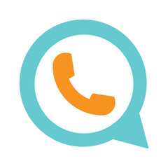 phone icon on round button