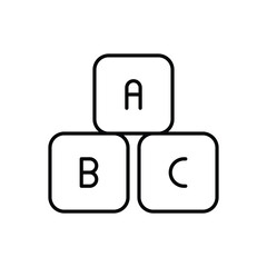 Alphabets Cubes Icon vector