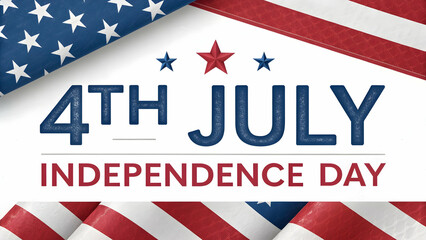 Fototapeta premium Celebrate Americas Independence Day with this festive Fourth of July design featuring the American flag and stars