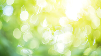 Fototapeta premium Abstract green pastel spring background in sunlight