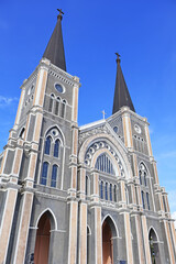 Obraz premium Cathedral of the Immaculate Conception, Significant Landmark in the City of Chanthaburi, Thailand