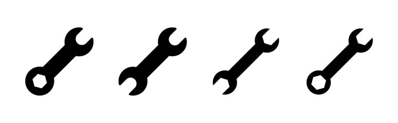 Wrench icon set. repair icon vector. tools icon vector