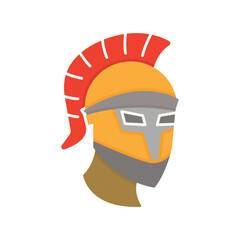 warrior and ancient helmet illustration