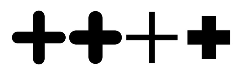 Plus Icon set. Add plus icon