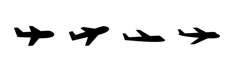 Plane icon set. Airplane icon vector. Flight transport symbol. Travel illustration. Holiday symbol
