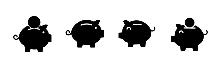 Piggy bank icon vector. piggy money icon