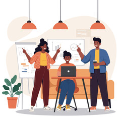 Concept vector illustration of a business situation.