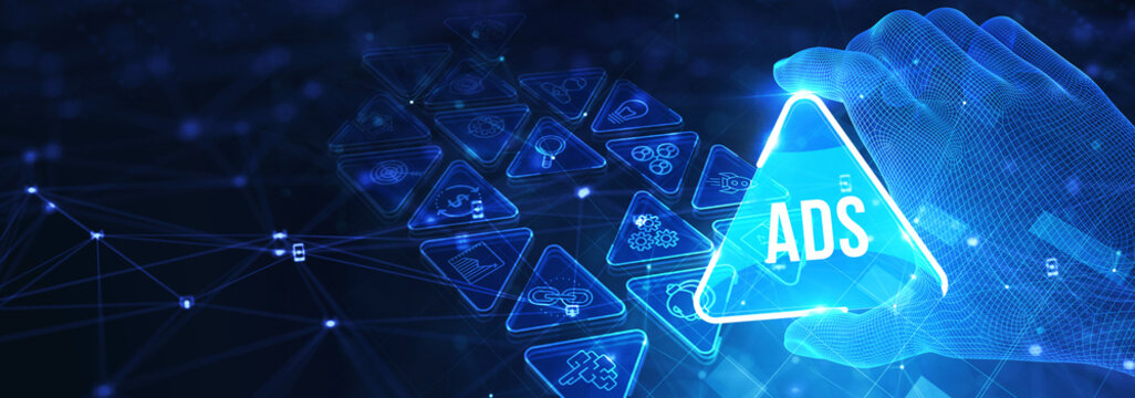 Programmatic Advertising concept. 3d illustration