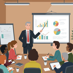 Concept vector illustration of a business situation.