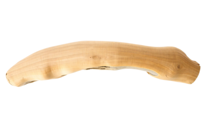 Isolated wooden dog bone and rolling pin on a white background, perfect for pet food or kitchen themes