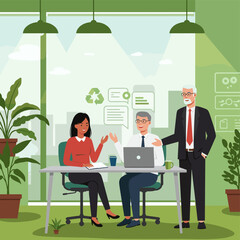 Concept vector illustration of a business situation.