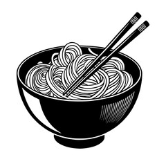 vector illustration of a bowl with a spoon