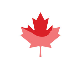 Canada sign bird design vector logo
