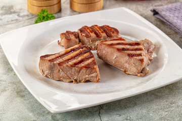 Gourmet Grilled tuna fish steak