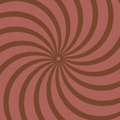 Caramel candy background. Pop art background. Twisted background. Ray brown pattern. Sunlight.