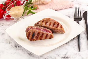 Delicous grilled tuna dish steak