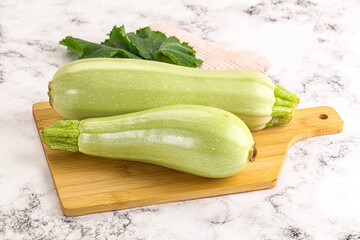 Raw frsh ripe zucchini vegetable
