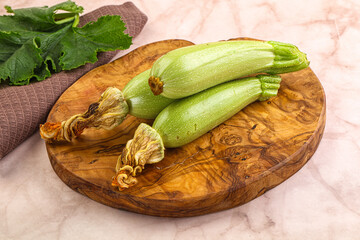 Green young small baby zucchini