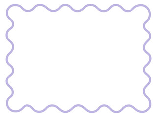 ポップなフレームのベクターイラスト。枠、四角、長方形、ふにゃふにゃ、素材、背景