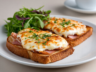 Delicious Plate of Toast with Tuna and Melted Cheese Isolated on a white Background or transparent, png cut out 85954010 1