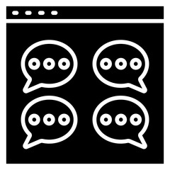 Chat Log glyph, mini illustration icon. use for modern concept, print, UI, UX kit, web and app development. Vector related to product offering, marketing, business.