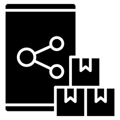 Instant Share glyph, mini illustration icon. use for modern concept, print, UI, UX kit, web and app development. Vector related to product offering, marketing, business.