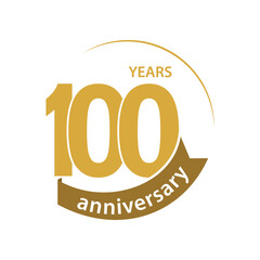 100 Years Anniversary Celebration Label Design