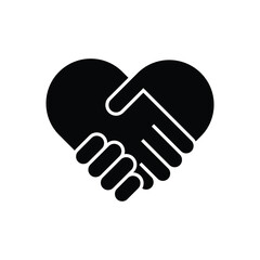 Black Agreement Icon Vector Solid Design