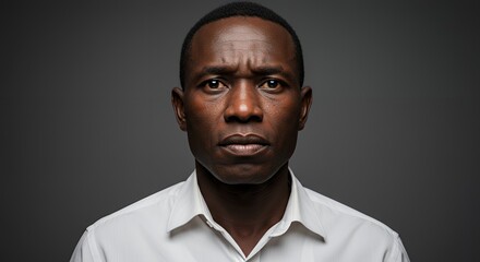 Serious Portrait of a Man